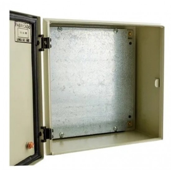 Gabinete Metálico estanco de sobreponer para interior - Con bandeja galvanizada - ALTO 400 ANCHO 300 PROF. 150 MM - GL 4030 - Gabexel (Cod:9671)